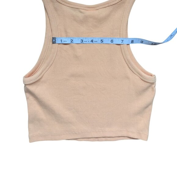 H&M Orange Ribbed Summer Tank Top Women Size Small - Picture 12 of 13